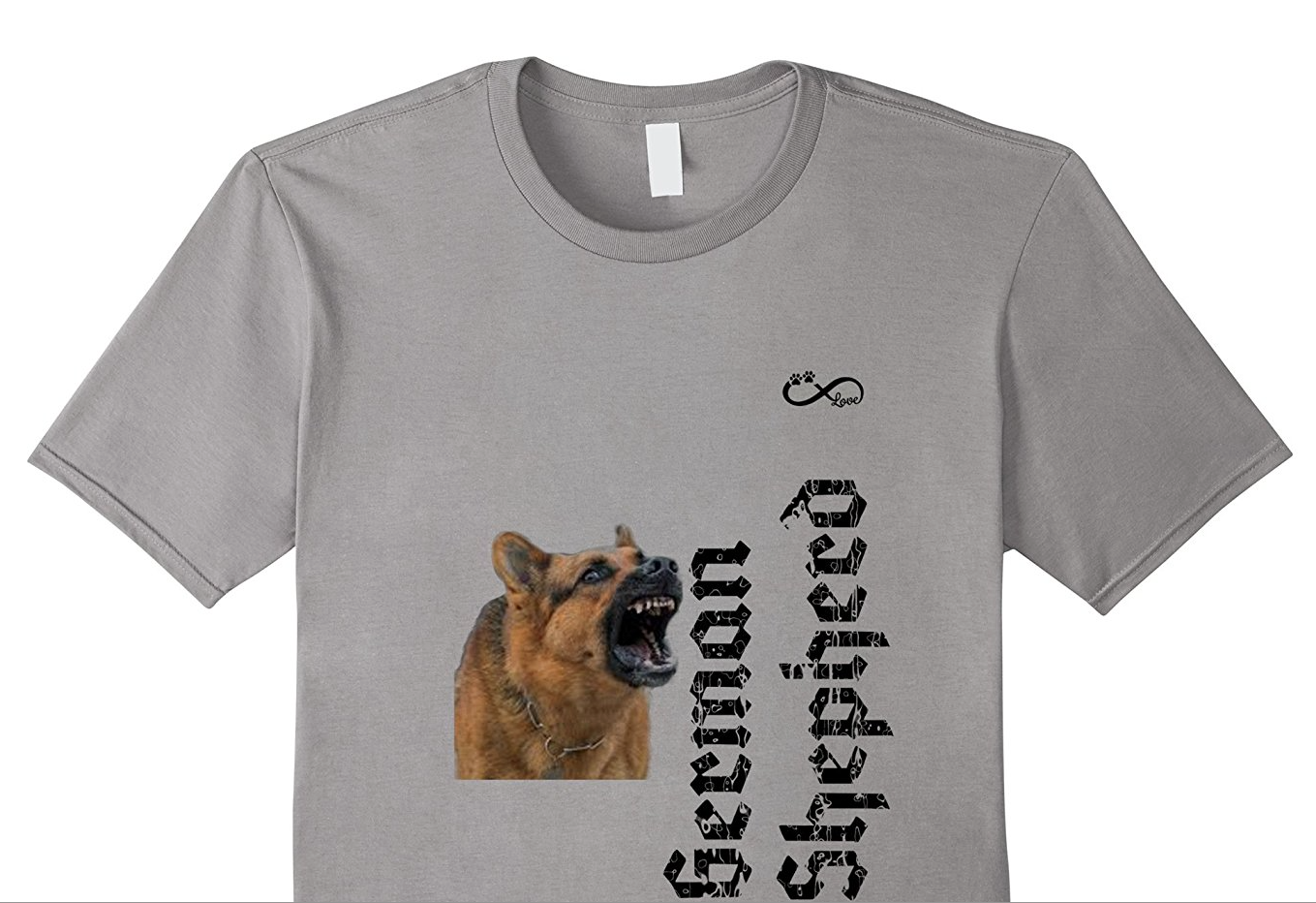 German Shepherd Distressed Lettering Shirt